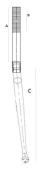CHROMED STEEL FORK - GABEL - Fourche 700 chromée microfusion