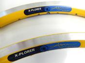 2 ALESA X-PLORER RIMS ALU 700 - 2  Jantes jaunes pneus 36 trous
