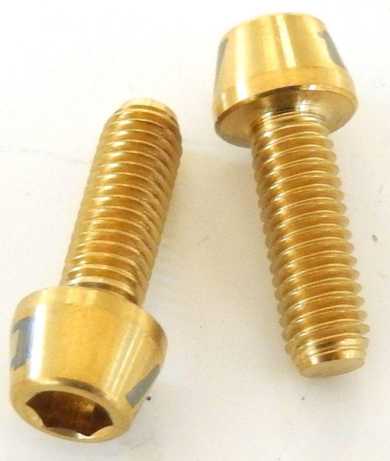 2 ALUMINIUM BOTTLE CAGE SCREWS 2 Vis porte bidon