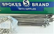 20 SPOKES BRAND  WITH NIPPLES /92/93  -20 Rayons 1.5/2mm