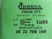 2 BRAKES CABLES INDECA FREIN VTT SUNTOUR SHIMANO - Cables de frein 1.80m