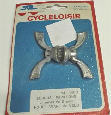 2 CYCLELOISIR  NUTS FRONT -8MM - 2 Papillons de roues  avants