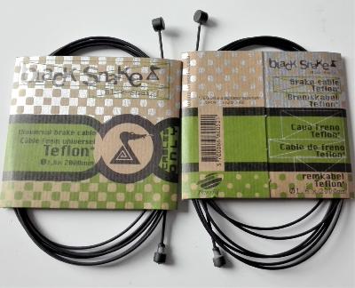 2 BRAKES CABLES K.BLE BLACK TEFLON - Cables de frein 2000mm