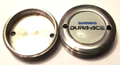 ALUMINIUM SHIMANO DURA-ACE STYLE CRANKSET DUST CAPS - Bouchon de manivelle