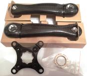 CARBONE CRANKSET ARMS 170 BCD 104 - Paire manivelles 9/16x20 F