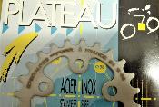 T.A STEEL / INOX CHAINRING - 24 - Plateau acier / inox BCD 58