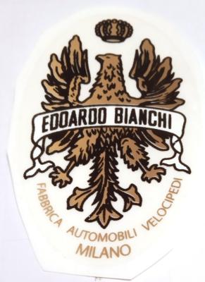 1 BIANCHI MILANO STICKER  - 1 Autocollant tube de direction Bianchi