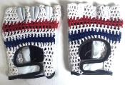 BICYCLE GLOVES COTON CROCHET AND LEATHER - Gants mitaine