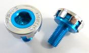 2 ALUMINUM CRANKSET SCREWS - 2 Vis de manivelle alu
