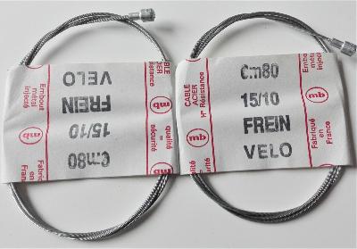 2  BRAKES CABLES  FREIN M.B  - Cables de frein 0.80m 15/10