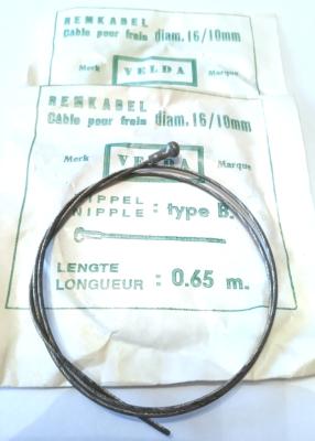 2 VELDA BRAKES CABLES - Cables de frein 0.65m