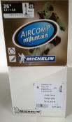 2 / 10 MICHELIN AIRCOMP INNER TUBS - Chambres à air 26x2.2 2.8 - 54/62 559 Presta