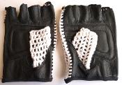 BICYCLE GLOVES COTON CROCHET AND LEATHER - Gants mitaine