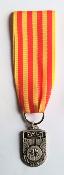 MEDAILLE ruban épingle veston 4 cm jaune/rouge ES