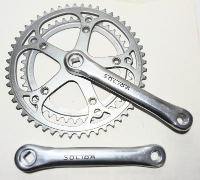 SOLIDA ALLOY STEEL CRANKSET 170 mm  42x52 - Pédalier alu/acier