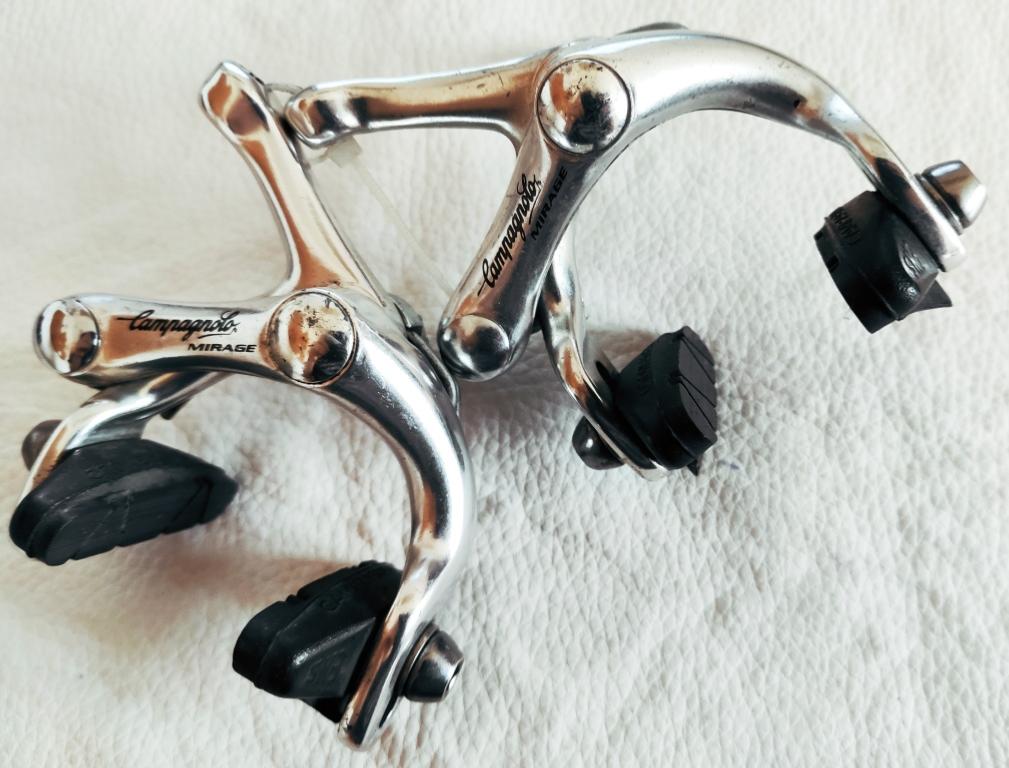 2 Colliers De Leviers De Freins Campagnolo – Neufs, Acier Argenté, Pour Vélo De Route