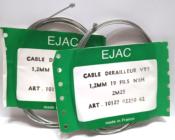 2 DERAILLEURS EJAC CABLES INOX - 2 Cables de derailleurs 2.25m