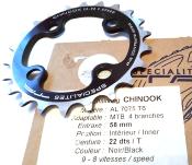 T.A ALUMINIUM CHAINRING - 22 - Plateau alu BCD 64