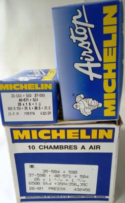 2 / 10 MICHELIN 650 x 32/35 A-B-C  INNER TUBS - Chambres à air 650 Presta