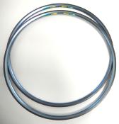 2 RIGIDA CARBIDE SUPERSONIC RIMS ALU 28" - 700 silver blue - 2 Jantes pneus 32 trs