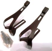CHRISTOPHE BLACK AERO STEEL TOE CLIPS - Cale pieds aciers noirs