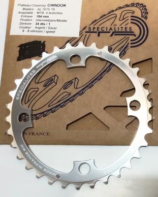T.A 4 HOLES CHAINRING - 34 T - Plateau bcd 104 mm