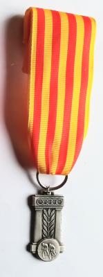 MEDAILLE ruban épingle veston 4 cm jaune/rouge ES