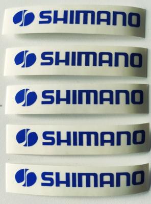 5 Shimano Stickers - 5 Autocollants Shimano BLEU
