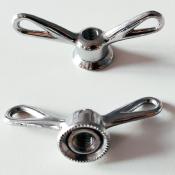 2 WING NUTS - 6.8 mm - 2 Papillons de roues 