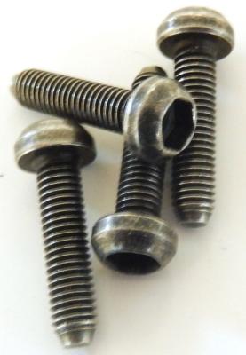 4 STEEL BOTTLE CAGE SCREWS - 4 Vis porte bidon