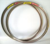 2 RIGIDA DP 18 TITANE RIMS ALU 28" - 700 - 32 - 2 Jantes pneus