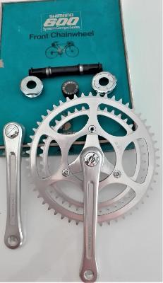 SHIMANO 600  CRANKSET + AXLE - 170 - 42/52T-  Pédalier + axe