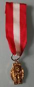 MEDAILLE ruban épingle veston 4 cm blanc/rouge