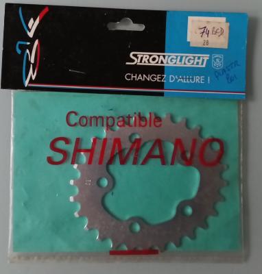  STRONGLIGHT BIOPACE CHAINRING - 28 - Plateau OVAL alu BCD 74