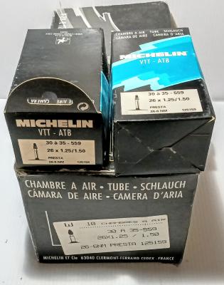 2 / 10 MICHELIN 26x 1.25/1.50 INNER TUBS - Chambres à air Presta