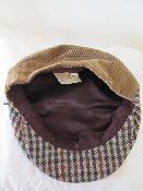 BROWN AND CHECKED CAP SIZE 54 - Casquette