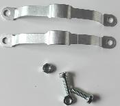 2 T.A BOTTLE ALUMINUM CAGE CLAMPS - 2 Colliers porte bidon T.A aluminium