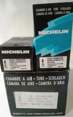 2 / 10 MICHELIN 400 x 32/35/37 INNER TUBS - Chambres à air 400 A CONFORT Presta