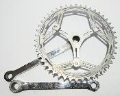 GNUTTI 1950's CRANKSET - 170 - 46 Pédalier "NOS"