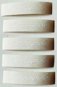 5 white Campagnolo Stickers  - 5 Autocollants Campagnolo blancs
