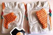 BICYCLE GLOVES COTON CROCHET AND LEATHER - Gants mitaine