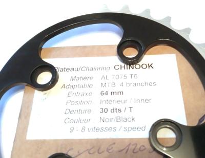 T.A ALUMINIUM CHAINRING - 30 - Plateau alu BCD 64