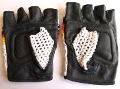 BICYCLE GLOVES COTON CROCHET AND LEATHER - Gants mitaine