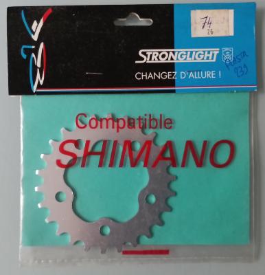 STRONGLIGHT ALUMINIUM CHAINRING - 26 - Plateau alu BCD 74