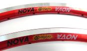 2 RIGIDA NOVA RED TIRE RIMS ALU 28" - 700 - 36 - Jantes pneus