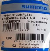 SHIMANO FH-MC18 FREEWHEEL BODY - Corps de cassette Shimano