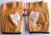 BICYCLE GLOVES COTON CROCHET AND LEATHER - Gants mitaine