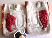 BICYCLE GLOVES COTON CROCHET AND LEATHER - Gants mitaine