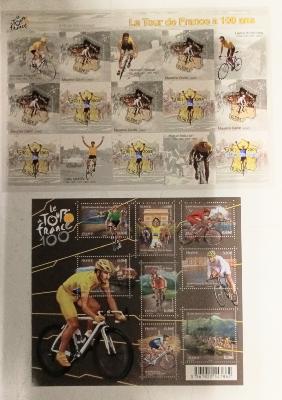  2 Planches de timbres - 100 ans du TOUR DE FRANCE