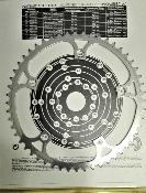 T.A ALUMINIUM CHAINRING - 52 - Plateau alu BCD 144